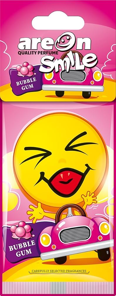 AREON Smile Emoji Hanging Car Air Freshener | Perfume Card