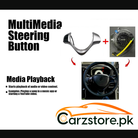 Suzuki Alto Multimedia Control Buttons with Spiral Cable – Easy Steering Access(without fitting)