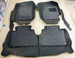 Hyundai Elantra 9D Lining Floor Mats Mix Thread Black With Black Grass 3 Pcs - Model 2021-2024