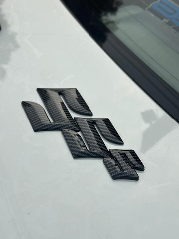 Suzuki Carbon Fiber Logo Set – Front, Back & Steering