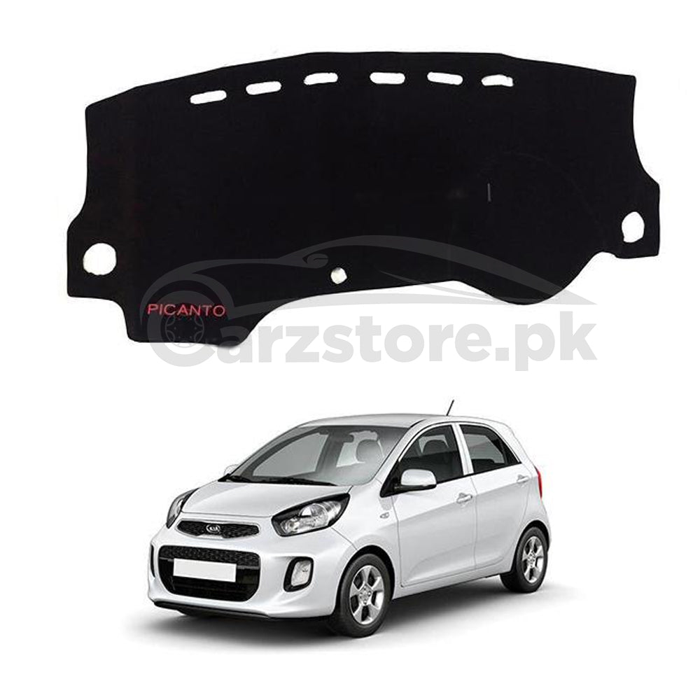 KIA Picanto Dashboard Carpet For Protection and Heat Resistance Black -Model 2019 -2021