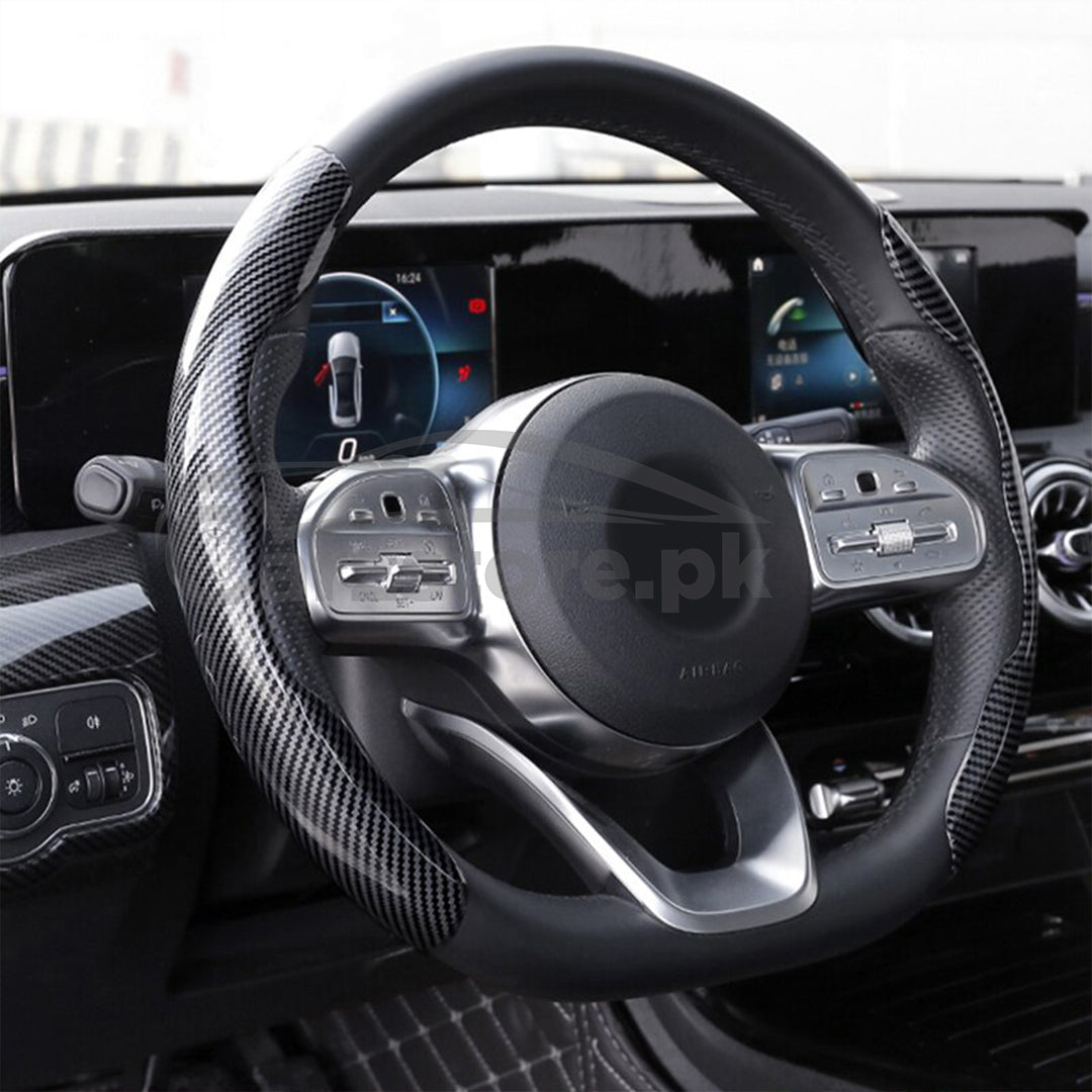Universal Car Steering Grip Cover in Carbon Fiber