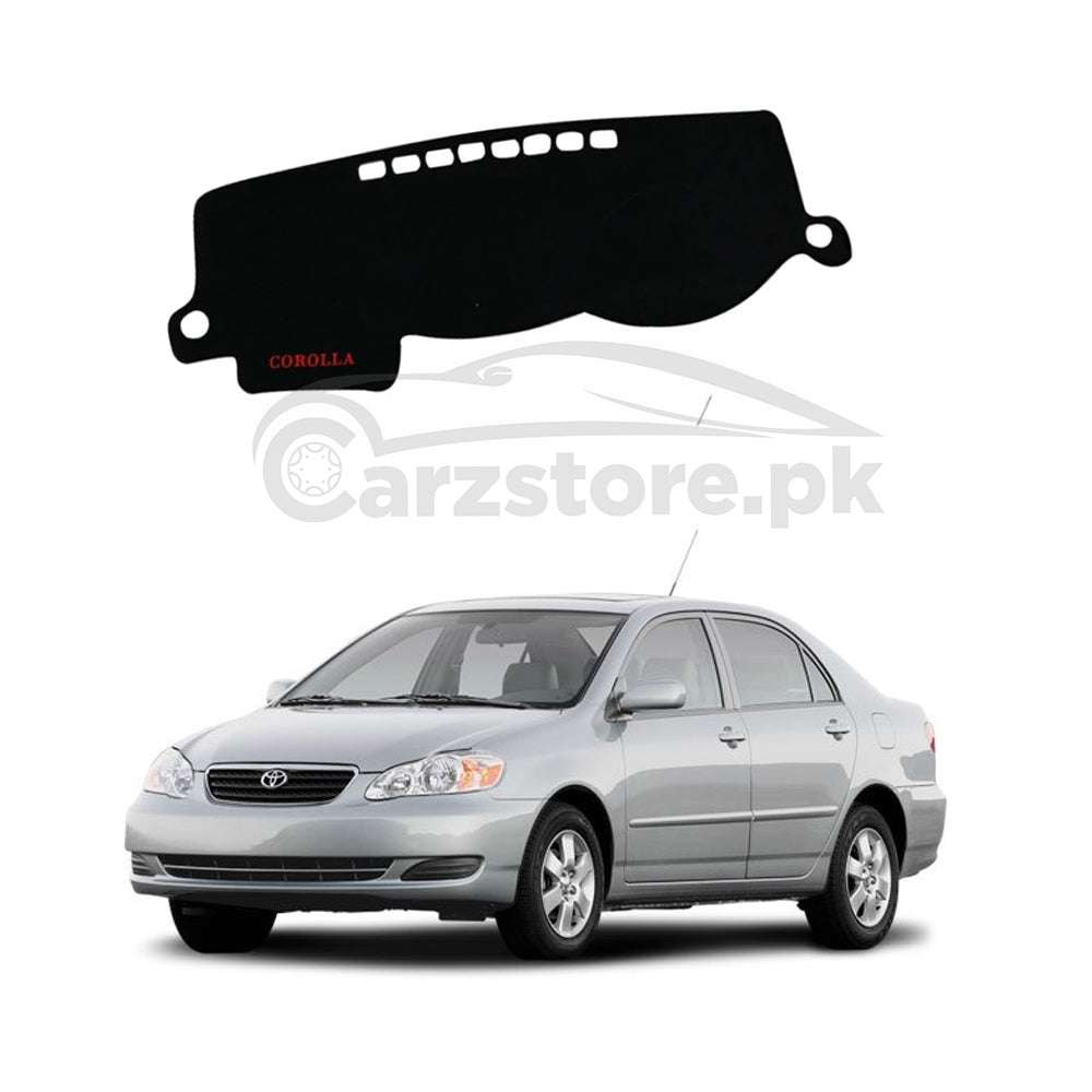 Toyota Corolla Dashboard Carpet For Protection and Heat Resistance Black - Model - 2004 - 2008