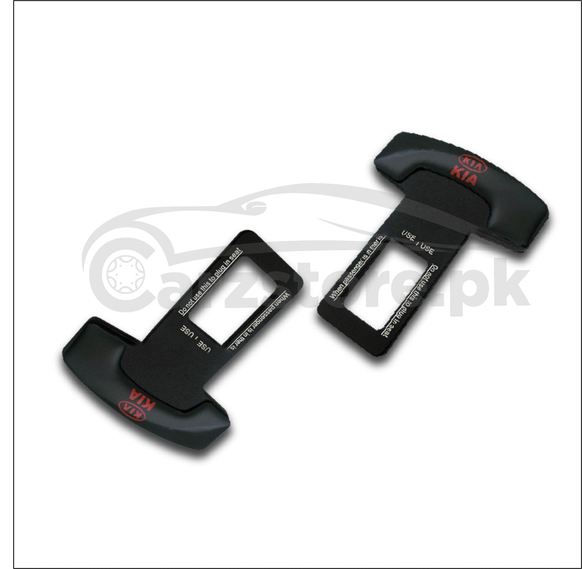 Kia Sportage Mini Plastic Seat Belt Clip Black - Pair