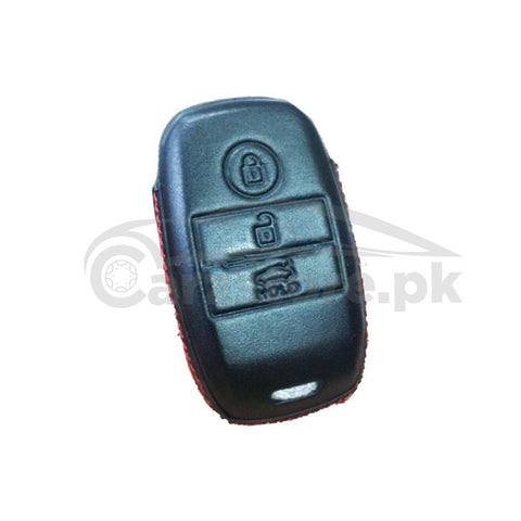 KIA Sportage Slim Style Leather Key Cover 3 Button - Model 2020 - 2021
